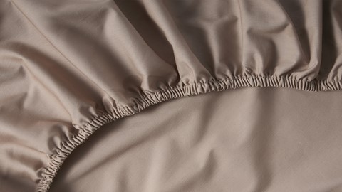 Hoeslaken Biologisch perkal topper, taupe