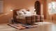 Boxspring Crystal soft touch met gestoffeerd matras, terracotta