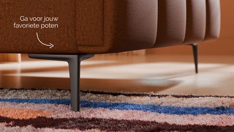 Boxspring Crystal soft touch met gestoffeerd matras, terracotta