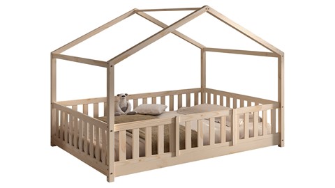 Kajuitbed Dallas als huis met slaaplade, natuur