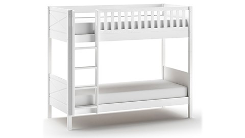 Stapelbed Scott 175 cm hoog, wit