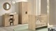 Kinderkamer Sam met doorgroeibed, commode 2 deuren, opzet en 2 deurs draaideurkast, eik