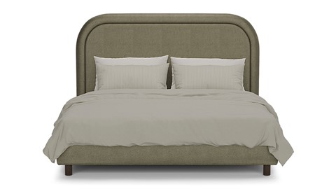 Bed Amber velvet glow, dark green