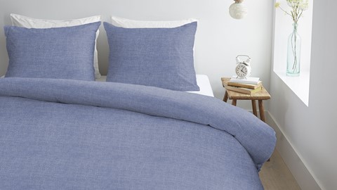 Dekbedovertrek Edo, indigo blue