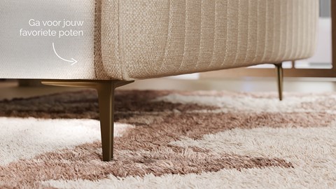 Bed Ruby linen touch, beige