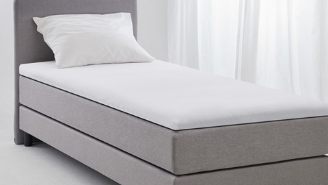 Hoeslaken topmatras Premium percale, wit