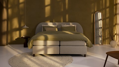 Boxspring Flow - Wool look, natural