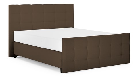 Boxspring Unik Varje vlak met Vildar Royal matras, cappuccino