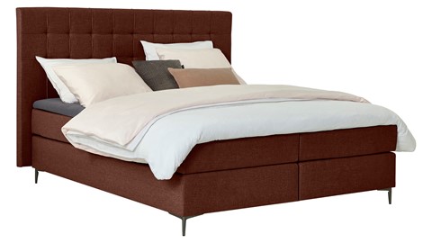 Boxspring Jade vlak met gestoffeerd matras, copper