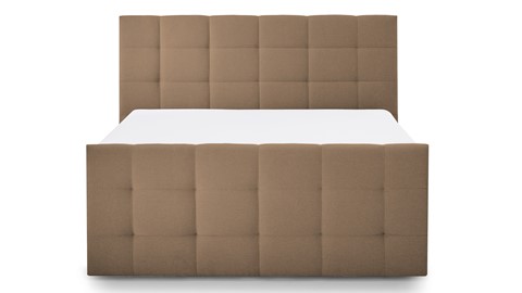 Boxspring Unik Varje vlak met Vildar Royal matras, caramel