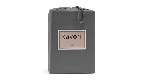 Hoeslaken Jersey Kyoto splittopper, antraciet