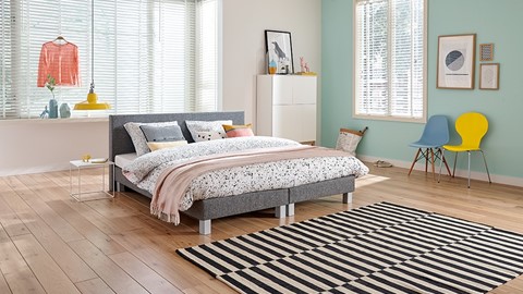 Box Lugo deluxe vlak met Bridge matras, antraciet