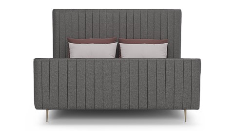 Bed Ruby linen touch, dark grey