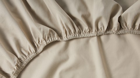 Hoeslaken Biologisch perkal matras, zand