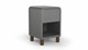 Nachtkast rond B Bright met 1 lade en poten, dark grey