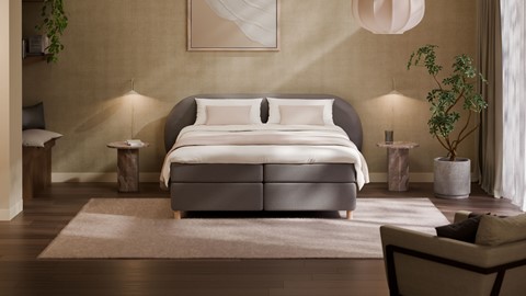 Boxspring Flow, dark grey