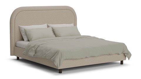 Bed Amber linen touch, beige