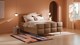 Boxspring Crystal soft touch met gestoffeerd matras, mocha mousse