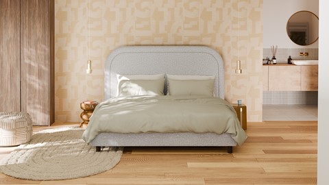 Bed Amber linen touch, light grey