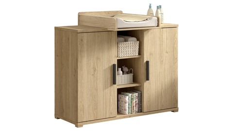 Commode Sam met opzetstuk, eik