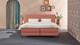 Boxspring Quartz vlak met gestoffeerd matras, old pink