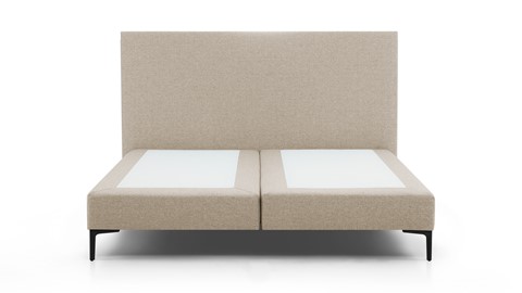 Boxspring Emerald vlak zonder matras, beige