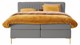 Boxspring Ruby vlak met gestoffeerd matras, zinc