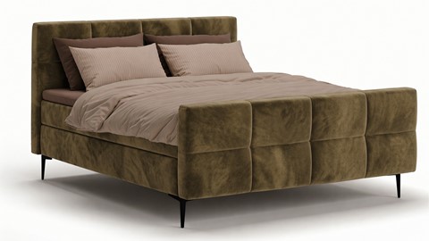 Boxspring Crystal - Velvet glow, dark green