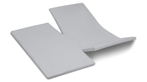 Hoeslaken Jersey splittopper, lichtgrijs