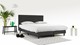 Boxspring Invito vlak met Bridge matras, donkergrijs