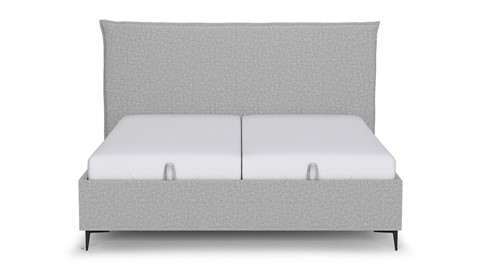 Opbergbed Morgan - Linen touch, light grey