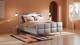 Boxspring Crystal linen touch vlak met gestoffeerd matras, light grey