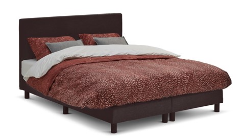 Boxspring Invito vlak met Bridge matras, donkergrijs