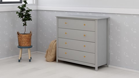 Commode Luna 4 laden, grey