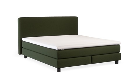 Boxspring Attraktiv Lykka vlak, poten Basic en gestoffeerd matras, green