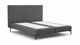 Boxspring Emerald vlak zonder matras, dark grey