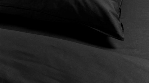 Dekbedovertrek Cotton Uni, black