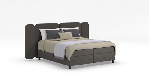 Elektrische boxspring Ridge, dark grey