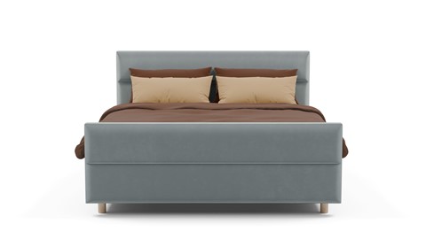 Boxspring Mica - Soft touch, light blue