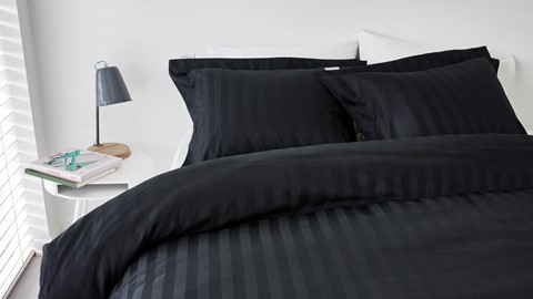 Dekbedovertrek Shine, black