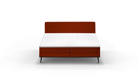 Boxspring Viggo vlak met gestoffeerd matras, adore koper