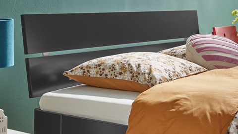 Bed Fresh met hoofdbord, antraciet
