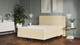 Boxspring Emma Deluxe Elegant vlak  met gestoffeerd matras en poot zwart, beige