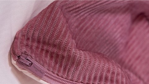 HappyBed Corduroy - kussensloop (set van 2 stuks), dusty rose
