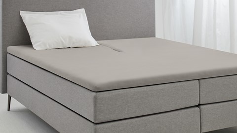 Hoeslaken Biologisch Jersey splittopper, zand
