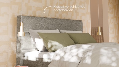 Boxspring Mica - Bold touch, liver