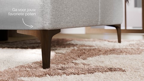Boxspring Ivory linen touch vlak met gestoffeerd matras, light grey