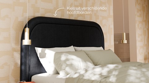 Bed Amber velvet glow, navy
