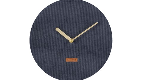 acc_present-time_wandklok_corduroy_blauw