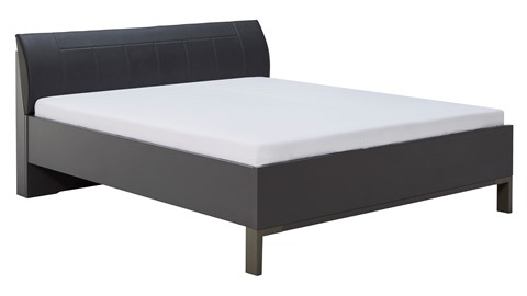 Bed Suite met rawsteel poten, grafiet/grafiet